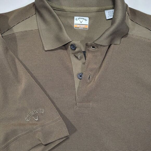 Callaway C-Tech‎ Men's Medium Brown Short Sleeve Polo - Picture 1 of 7